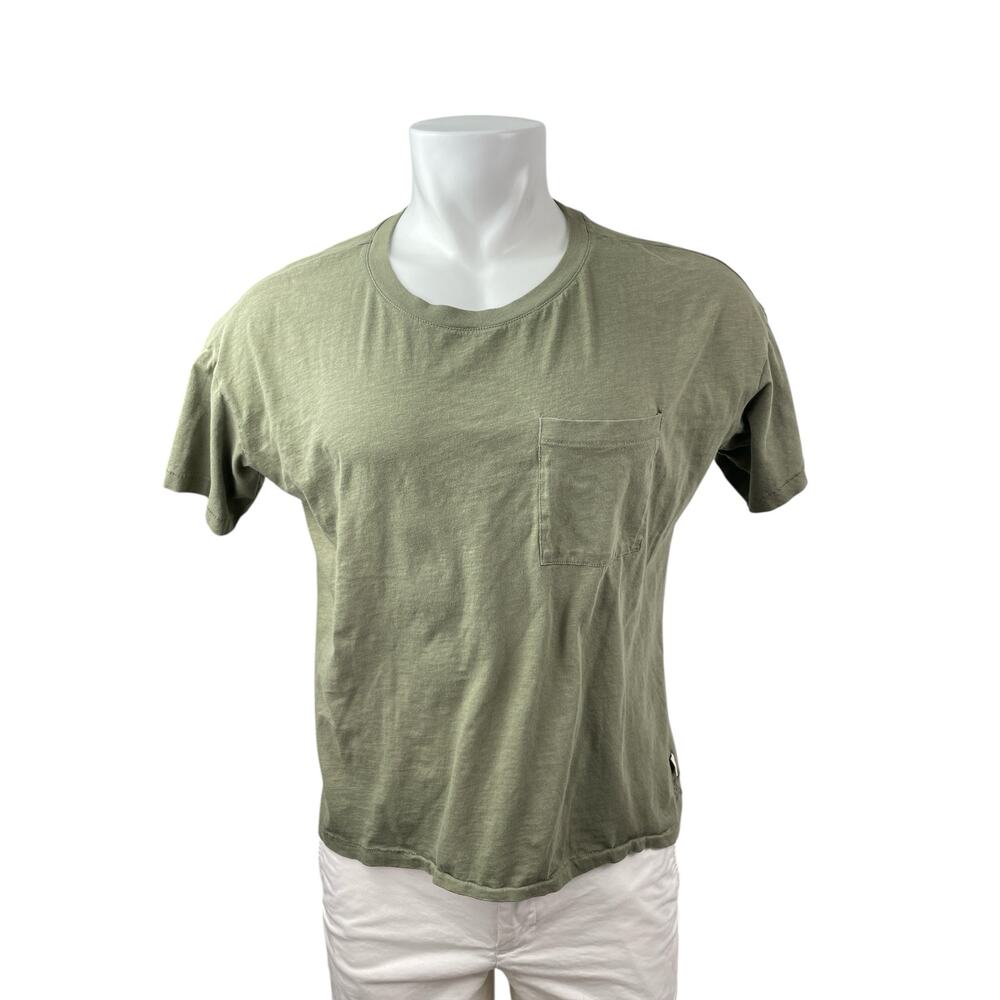 UpWest Men's Green Crew Neck Short Sleeve Basic Jersey Pocket Tee T-Shirt Top S